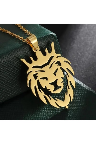 Feronnucci قلادة رجالي برأس أسد 3 ألوان 5757