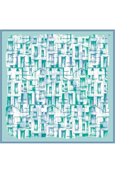 Armine بنقشة مجردة شال تويل حرير نقي 9350D 22