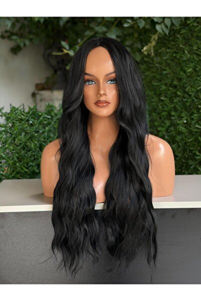 Fenomen Peruk Doğal Siyah Uzun Dalgalı Model Vip Peruk