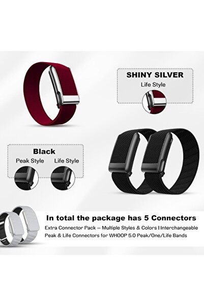 dado Multi-Pack Wrist Bands Compatible with WHOOP 5.0, Peak, One & Life - Nylon & Silicone