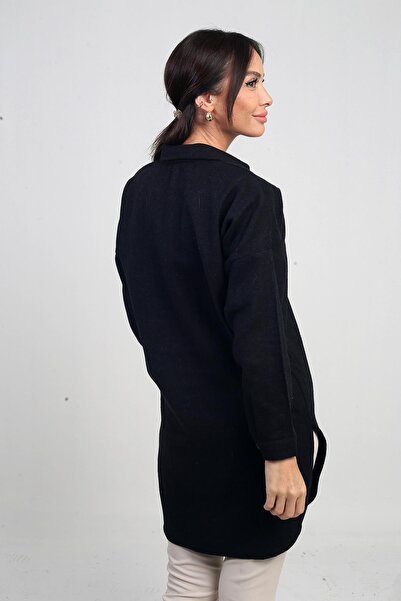 By Saygı Women's Side Slit Gray Tunic Shirt