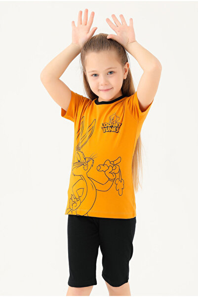 MQ Girls' short-sleeved blouse with a Looney Tunes cartoon character Printed