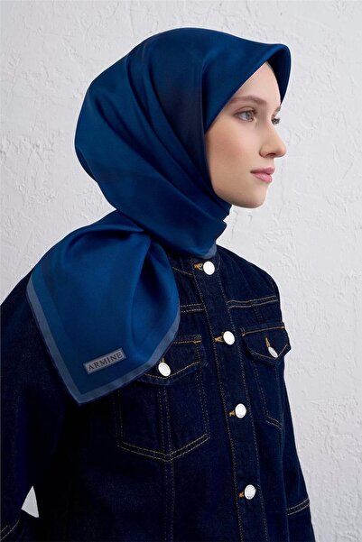 Armine Κασκόλ από καθαρό μεταξωτό τουίλ με γεωμετρικό σχέδιο 9402D 83