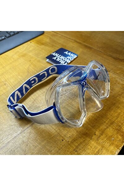 OCEANIC قناع الغوص سيانيا - أزرق/شفاف - حزام مطاطي مريح