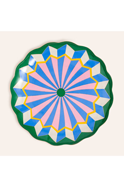 Zsa Zsa Zsu Luohu Porselen Yemek Tabağı 27x27x3 Cm Yeşil