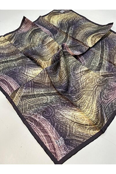 Levidor Kahverengi Tivil İpek Eşarp IST 77340 - 4 Karışık Desen