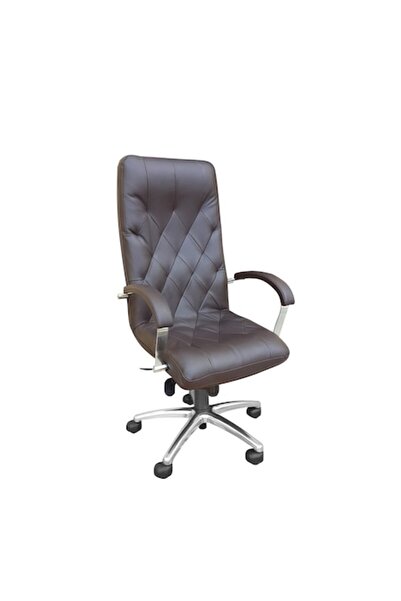 Ergonica Scaun directorial HAVANA, piele maro închis