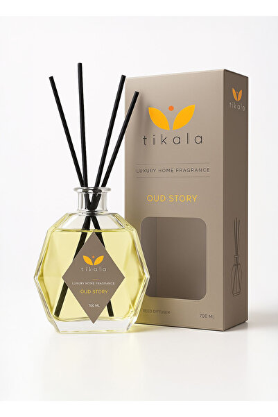 tikala Bambu Çubuklu Lüx Kristal Oda Kokusu Oud Story 700 ML - LUXURY Home Fragrance 700 ML Oud Story