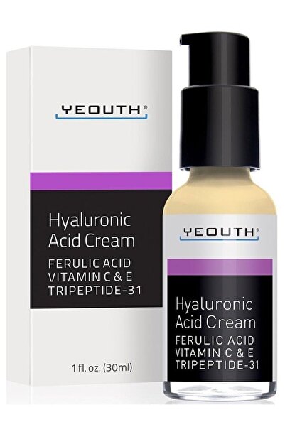YEOUTH كريم حمض الهيالورونيك مع حمض الفيروليك وفيتامين سي وفيتامين إي وثلاثي الببتيد 31