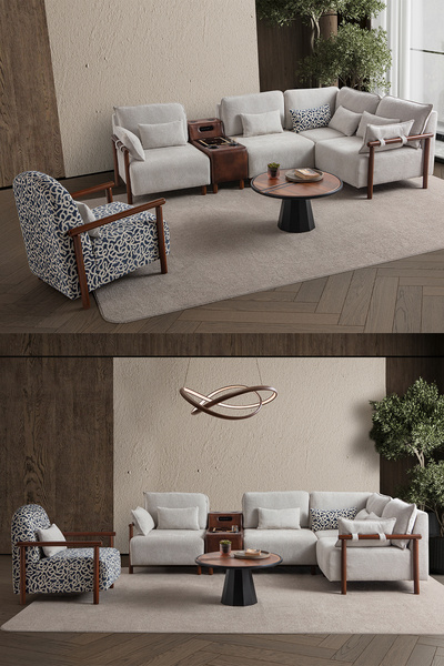 Eymense Soft Medium Köşe Berjer Takımı Ses Sistemli Sağ Köşe