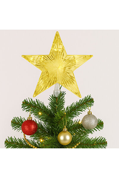 zola Decorative Christmas tree topper, LED star, warm white, batteries, plastic, 20 x 17 cm