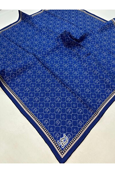 Levidor Mavi Tivil İpek Eşarp IST 68108 - 3 Karışık Desen