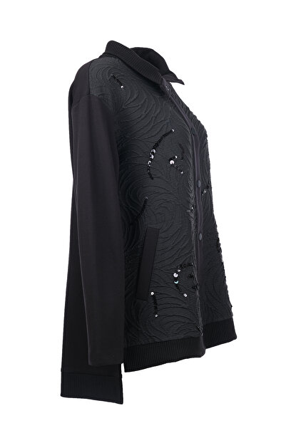 Gala-Xi Plus Size Sequin Detailed Embroidered Jacket