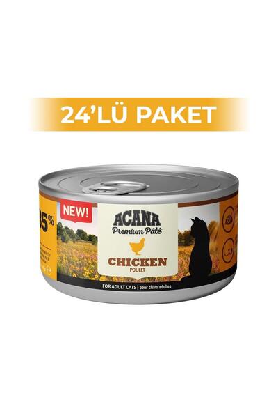 Acana Premium Pate Tavuklu Ezme Yetişkin Kedi Konservesi 85 gr 24 Adet