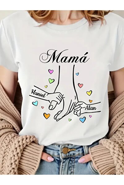 CLASİVA تي شيرت بتصميم عصري من Oze Mama مطبوع للجنسين قصة فضفاضة برقبة دائرية