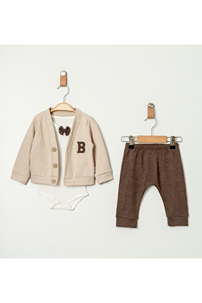 Chicsy Baby Baby Boy Bow Tie and Bodysuit 3-Piece Transitional Set