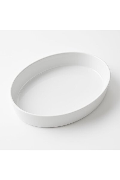 Generic صينية خبز بيضاوية من البورسلين المقاوم للحرارة (26×20 سم) - آمنة للاس...