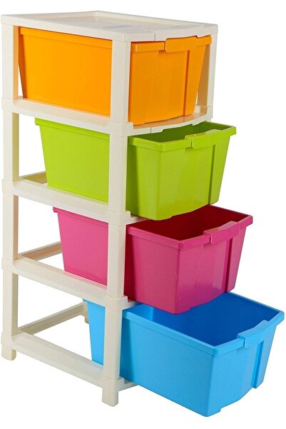 Joyful وحدة تنظيم أدراج بلاستيكية كبيرة من ستوديو 4 XL، متعددة الألوان