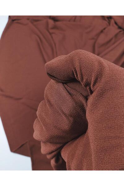 Kumaş Parça Țesătură din jerseu de culoare maro roșu (lățime 150 cm x lungime...