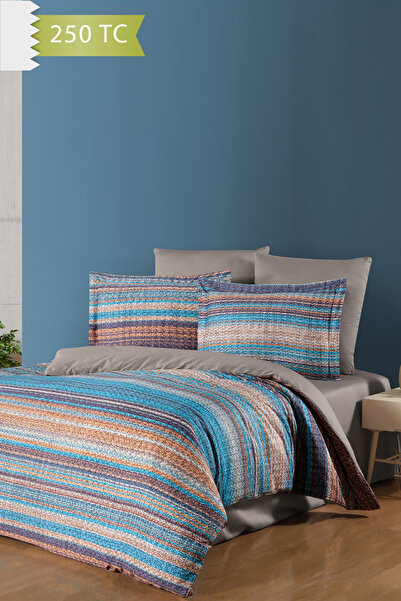 VAROL 250 TC Бамбуково-бавовняний сатиновий постільний комплект – Сімейний ро...