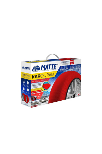 Matte 3D Textile Snow Chains Red Size S