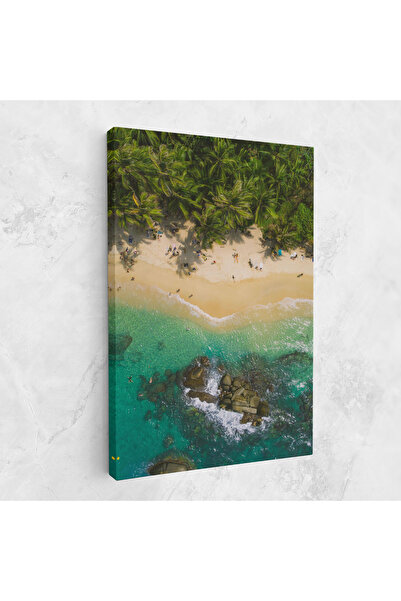 Arthub Canvas Painting, Bedroom And Living Room, Landscapes, Jungle Beach