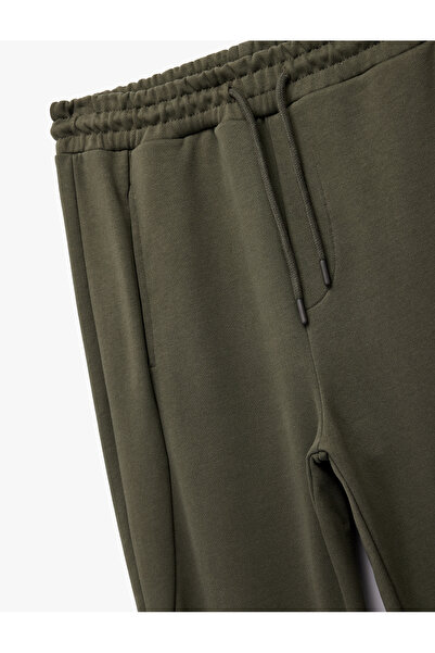 Koton Cotton Pocket Detailed Lace up Waist Jogger Sweatpants