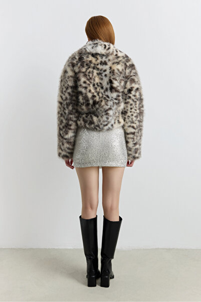 Babushka White Sequin Mini Skirt