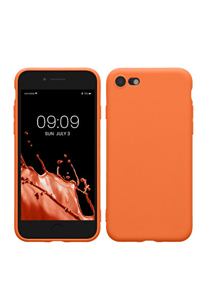 KWmobile Case for Apple iPhone SE (2022)/iPhone SE (2020), Orange, Silicone, KWM0000083F058C