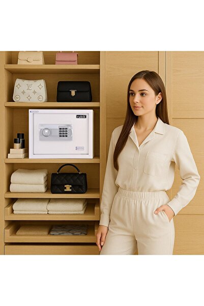 RUBIK Large Safe Box with Digital Keypad - 30x38x30cm RB30-WHT (White)