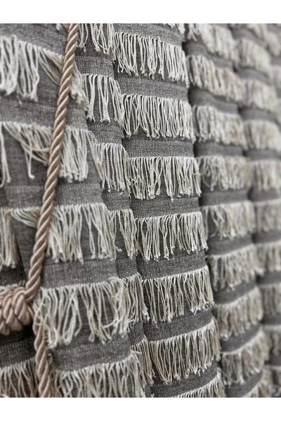 NİVEMESHOME 597 Sultan Shöni̇l Woven Brown 1/3 Panel Background Curtain Apm