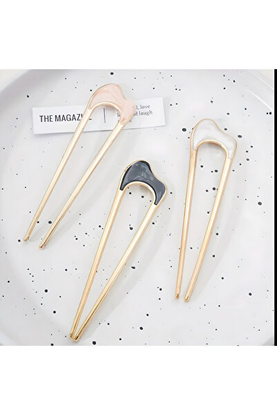 MAHLA Pink Hairpin, Hair Pin, Kanzaşi, Korean Hair Clip
