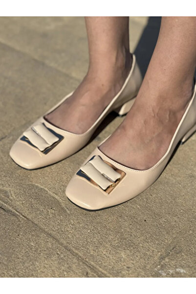 LOVE SHINE Leroliva Classic Matte Blunt Toe Short Heel Large Size Women's Shoes Large Size