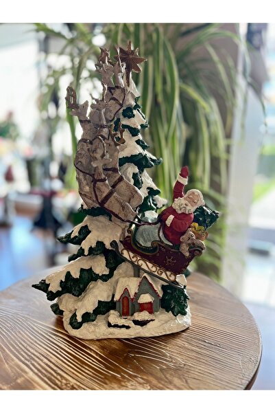 Fersellini Design Çam Ağacına Tırmanan Kızaklı Noel Baba