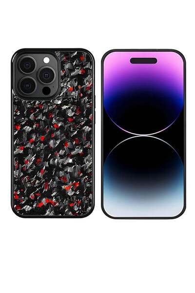 solarae جراب فاخر من ألياف الكربون الحقيقية لجهاز iPhone - خفيف الوزن، يوفر ح...