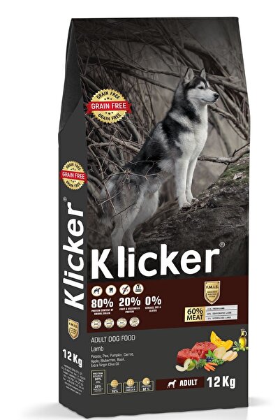 klicker Yetişkin Köpek Maması Kuzulu – 12 kg