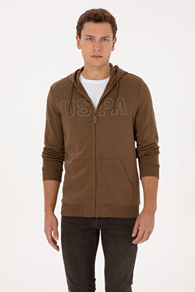 U.S. Polo Assn. Men's Khaki Knitted Cardigan 50313719-Vr027