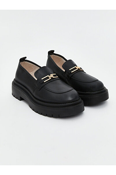 LC Waikiki Vizyon Yeni Sezon Deri Görünümlü Kadın Loafer Ayakkabı