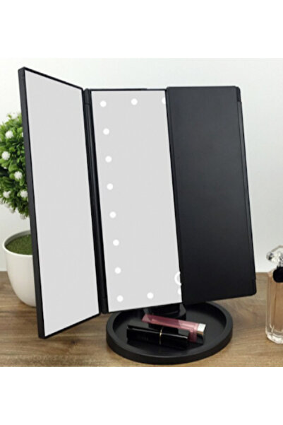 MOHAMED Oglinda cosmetica LED extensibila cu buton tactil