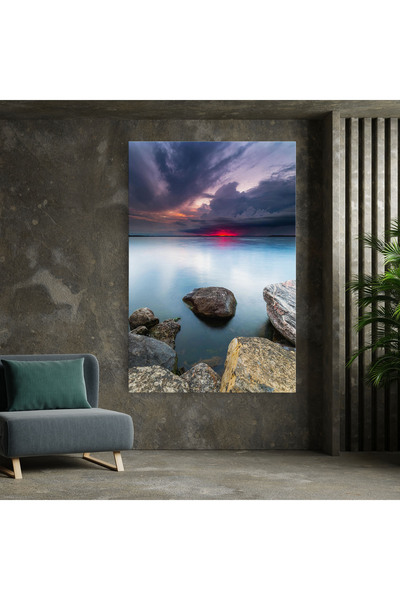 Arthub Canvas Painting, Bedroom And Living Room, Landscapes, Lake Sunset