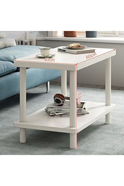 KEKE Minimalist Square Coffee Table for Bedroom and Living Room 40x60 cm