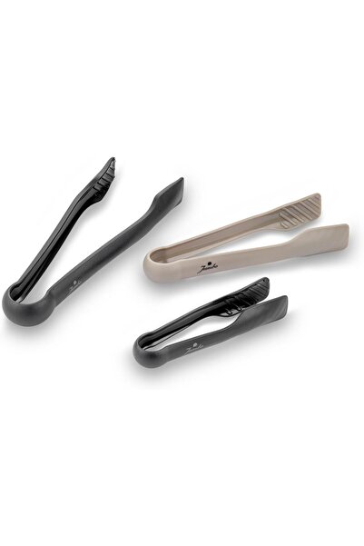 Yıldızan Tree_ Smart Grey 3-Piece Tongs Set _Yole 1162043