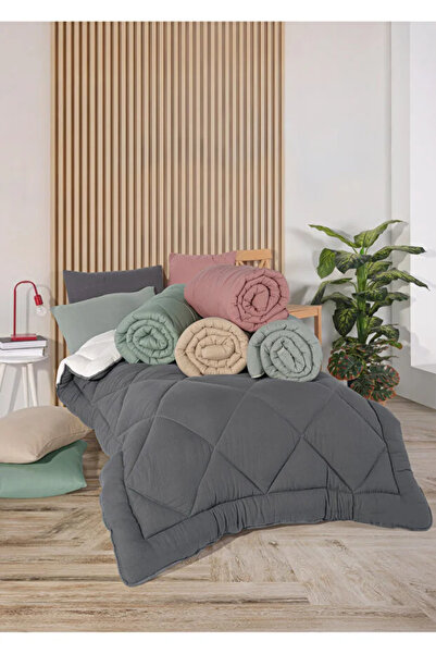 VİENNA 100% Cotton Muslin Double Quilt Set – Double-Sided Quilt + 2 Pillowcases 50X70 cm