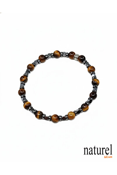 Naturel Tılsım Tiger Eye 6mm Natural Stone Bracelet