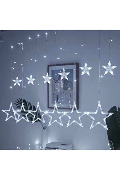 SDEPOT Christmas installation, SDEPOT, light curtain type, with 12 stars, cool white
