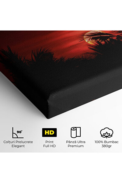 Arthub Canvas Painting, Bedroom And Living Room, Landscapes, Coconuts Tree Sunset