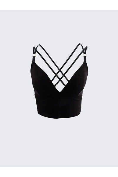 LC Waikiki Black Underwire-Free Non-Padded Plain Bralette