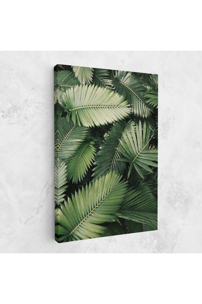 Arthub Canvas Painting, Bedroom And Living Room, Flowers, Green Leaves