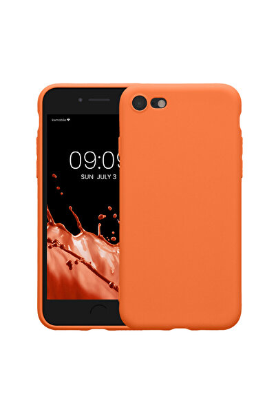 KWmobile Case for Apple iPhone SE (2022)/iPhone SE (2020), Orange, Silicone, KWM0000083F058C