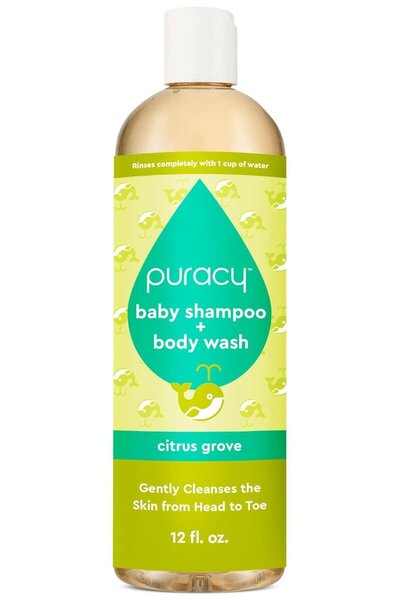 puracy Natural Baby Shampoo+ Body Wash Citrus Grove 12 Fl.Oz